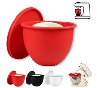 Mixaid Silicone Liners for 5 Qt Mixers, Silicone Liners for Mixer, Mixer Attachments & Accessories-Replacement Mixer Bowls No Longer Neededs, for Baking (Red)