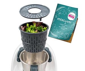 mixcover Versión mejorada centrifugadora de ensalada con libro electrónico de recetas compatible con Thermomix TM7 TM6 TM5 - Lavar y secar ensalada - Secador de ensalada - también apto para cocinar