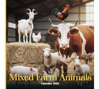 Mixed Farm Animals 2026 Calendar: Country Life Photography Monthly Planner with 12 Charming Farm Images