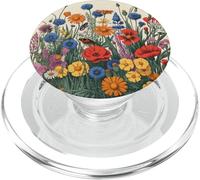 Mixed Flower Bouquet Floral Pattern Botanical Aesthetic PopSockets PopGrip para MagSafe