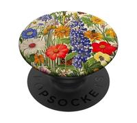 Mixed Flowers Bouquet Wildflowers Floral Botanical PopSockets PopGrip Adhesivo