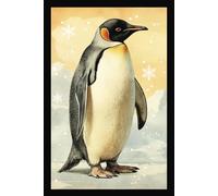 Mixed Graph Paper Journal Notebook: Arctic Birds Polar Animals Snow Theme Cover