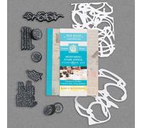 Mixed-Media Stamp, Stencil, and Storybook Set European Scripts: 8 Premium Art Stamps, 2 Stencil Masks, and 32-Page Instruction Booklet; Great for Gel Plate Printing (Silk Road Chronicles)