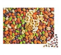 Mixed Nuts Variety 1000 Piezas Rompecabezas para Adultos Vista Cercana de Rico Surtido de Nueces y Frijoles Premium Resistente Vibrante Desafiante Juego Familiar 52x38cm/1000pcs