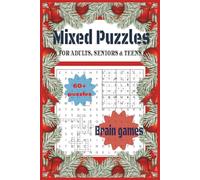 Mixed Puzzle Book for Adults, Seniors, and Teens: Easy to Read Print Puzzles Word Search, Crossword, and Sudoku | 6x9 inches, 120 pages | 60+ puzzles - Gift for Holidays, Vacations, and Free Times