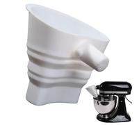 Mixer Funnel - Silicone, Stand Mixer Funnel, Foldable Food Grade Easy Pour Design | Dishwasher Safe Kitchen Accessory, Silicone Funnels, Kitchen Funnels For Cocoa Powder, Oats, Honey, Yogurt, Oil