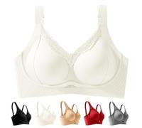 Mixicharm Bra, Sonashape - Brasier de levantamiento sin costuras para uso diario, sin costuras, transpirable, sin varillas, blanco, 3XL