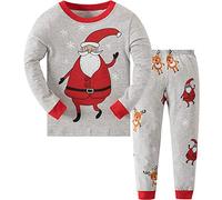 MIXIDON Pijamas de Navidad para Niños Pequeños y Niñas,Santa Claus 1,3 Años