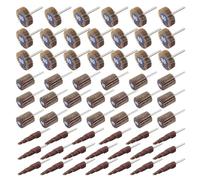 Mixiflor 60 lijadoras de rueda de solapa para Dremel, rueda de lijado de grano 80, kit de accesorios para eliminar el óxido y el pulido, vástago de 1/8 pulgadas