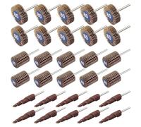 Mixiflor Lijadora de rueda de solapa para herramienta giratoria Dremel, rueda de solapa de grano 80 para herramientas giratorias, vástago de 1/8 pulgadas