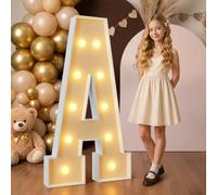 Mixifox 120cm Amarillo Letras Luminosas Grandes, Letra A