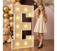 Mixifox 120cm Amarillo Letras Luminosas Grandes, Letra E