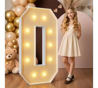 Mixifox 120cm Amarillo Letras Luminosas Grandes, Letra O