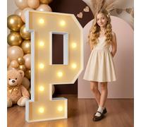 Mixifox 120cm Amarillo Letras Luminosas Grandes, Letra P
