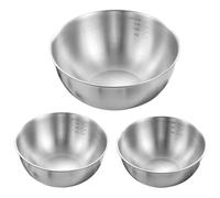 Mixing Bowls Stainless Steel - Multipurpose Metal Mixing Bowl | Food Grade Cooking Basin Serving Bowls With Scale | Heavy Duty Dishwasher Safe Salad Maker Bowl For Kitchen Baking, Prepping, Cooking