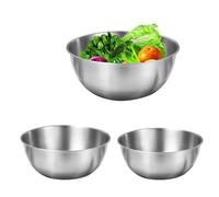 Mixing Bowls Stainless Steel - Premium Metal Serving Basin Salad Bowl | Extra Deep Food Safe Cooking with Measurement Scale, Sturdy Dishwasher Friendly Vegetable Rinsing Multi Purpose for Home Kitchen