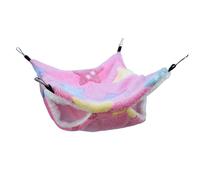 MIXIUJIEN Sugar Glider - Bolsa colgante de felpa con ganchos desmontables, cama de descanso suspendida lavable de 4 esquinas, S/M/L (34 x 34, rosa estrella de mar)