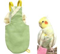 MIXIUJIEN Trajes de vuelo y pañales para pájaros, trajes de vuelo para loros para periquitos monje, cacatúas, ropa cómoda para loros (amarillo, XL) (verde B, cacatúa con cresta de azufre)