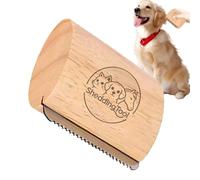 Mixnexorad Cepillo desmudador para caballos,Peine metálico ergonómico de madera - Suministros de aseo canino | para cepillado diario baño veterinario spa mascotas pelo corto cachorro y gatito uso