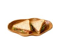 Mixnexorad Cuenco de Madera para Alimentos y Comida | Rústico Decorativo,Fuente De 40x18x6 Cm Para Dulces,Para Caramelos, Postres, Tentempiés, Mesa de Cocina, Salón, Encimera, Estilo Granja