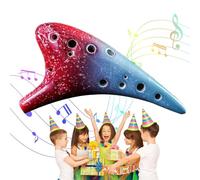 Mixnexorad de 12 hoyos,Instrumento de de 12 hoyos - Instrumento musical clásico de de cerámica Alto C,Instrumento de cerámica clásico Alto C colorido para niños,