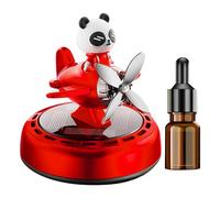 Mixnexorad Difusor De Para Coche - tizador Vehicular con Energía Solar | Eliminador de Olores Giratorio Panda y Avión Recargable, Fragancia Duradera para Automóvil, Camioneta y Furgoneta