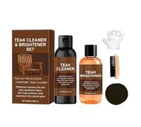 Mixnexorad Limpiador para Madera de Teak,Kit De Restauracion Y Cuidado Para Madera | Set De Mantenimiento Para Teca | Para Muebles De Exterior Interior Cubierta Marina Cercado Jardin Pabellon Yate