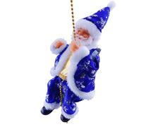 Mixnexorad Ornamento De Papá Noel Escalando Cuerda | Decoración De Navidad Musical Que Se,Colgante De Papá Noel - para Niños Hogar Exterior Fiestas Puerta Principal Jardín Techo Aula Árbol Ventana