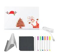 Mixnexorad Pizarra Luminosa LED Para Niños, Tablero De Dibujo Acrílico Iluminado Con 7 Rotuladores De Secado Rápido, Bloc De Notas Luminoso Para Escuelas Y Hogares Viajes