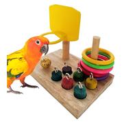 Mixnexorad Ring Toss Bird Toy,Centro Educativo de Juegos y Actividades para periquitos - Juguetes para Entrenar la Inteligencia de Loros - para Canarios, Cardenales, Ninfas, Pinzones e