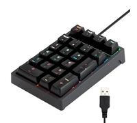Mixnexorad Teclado Numérico con Cable | Extensión De Teclado 17 Teclas - Keypad Numérico Cableado Plug-In | para Contabilidad, Portátil, PC De Sobremesa, Programadores, Contables Y Diseñadores
