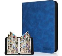 MIXPOET Álbum de tarjetas, álbumes de recortes, 9 bolsillos con fundas para 900 tarjetas, encuadernación para tarjetas YGO MTG TCG