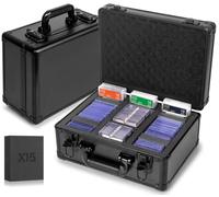 MIXPOET Caja Cartas de Almacenamiento de Tarjetas Graduadas, Top Loaders Funda de Carga Superior, Estuche de Almacenamiento para Magnético PSA MTG CSG SGC Transporte Tarjetas Deportivas