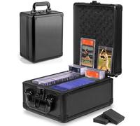 MIXPOET Caja Cartas de Almacenamiento de Tarjetas Graduadas, Top Loaders Funda de Carga Superior, Estuche de Almacenamiento para Magnético PSA MTG CSG SGC Transporte Tarjetas Deportivas