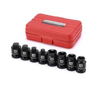 MIXPOWER 8 piezas 1/2 "Drive Pipe Plug Socket Set, SAE, CR-MO, unidad cuadrada macho cónico, unidad cuadrada biselada hembra