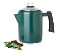 Mixpresso Percolador de café de acero inoxidable, cafetera percoladora, excelente para cafetera de camping, 5-8 tazas (verde)