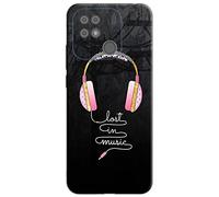 Mixroom - Carcasa Back Case de TPU Silicona Suave para Xiaomi Redmi 10C Fantasía Lost en Music Auriculares V313
