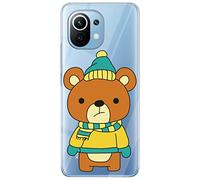 Mixroom - Carcasa de TPU silicona blanda fondo transparente para Honor 400 PRO 5G fantasía osito con bufanda T451
