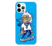 Mixroom - Carcasa trasera de TPU silicona blanda para iPhone 17 Air Fantasía Albert Einstein Skate X373