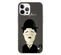 Mixroom - Carcasa trasera de TPU silicona blanda para iPhone 17 Pro Max fantasía Charlie Chaplin V324