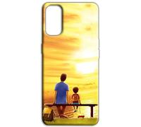 Mixroom - Carcasa trasera de TPU silicona blanda para Oppo A5 4G / 5G / Oppo A5m fantasía padre e hijo N965
