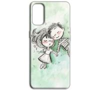 Mixroom - Carcasa trasera de TPU silicona blanda para Oppo A5 4G / 5G / Oppo A5m fantasía pareja en el césped M580