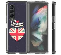 Mixroom - Carcasa trasera de TPU silicona blanda para Samsung Galaxy Z Fold 7 5G 2025 fantasía Love London H118