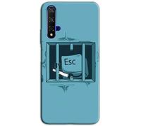 Mixroom - Carcasa trasera de TPU y silicona blanda para Huawei Nova 5T con diseño de botón para teclado Esc de prisión M617