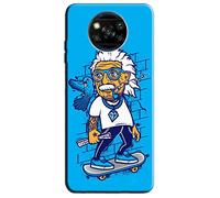 Mixroom - Carcasa trasera de TPU y silicona blanda para Xiaomi Poco X3 Pro Fantasía Albert Einstein Skate X373