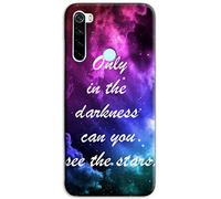 Mixroom - Funda Back Case de TPU Silicona Suave para Xiaomi Redmi Note 8 (Primera Edición) Fantasía Only The Darkness Can You See The Stars R268