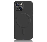 Mixroom - Funda para iPhone 13 Mini de TPU Silicona Suave Compatible con MagSafe Accesorios con Círculo Magnético Integrado Negro