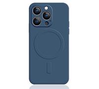 Mixroom - Funda para iPhone 14 Pro de TPU Silicona Suave Compatible con MagSafe Accesorios con Círculo Magnético Integrado Azul Oscuro