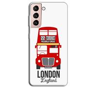 Mixroom - Funda protectora Back Case de TPU silicona blanda para Samsung Galaxy S22 Fantasía Bus London O211