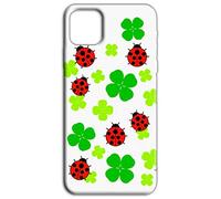Mixroom - Funda protectora Back Case de TPU Silicona Suave para iPhone 14 Plus Fantasía Mariquitas Trébol G109